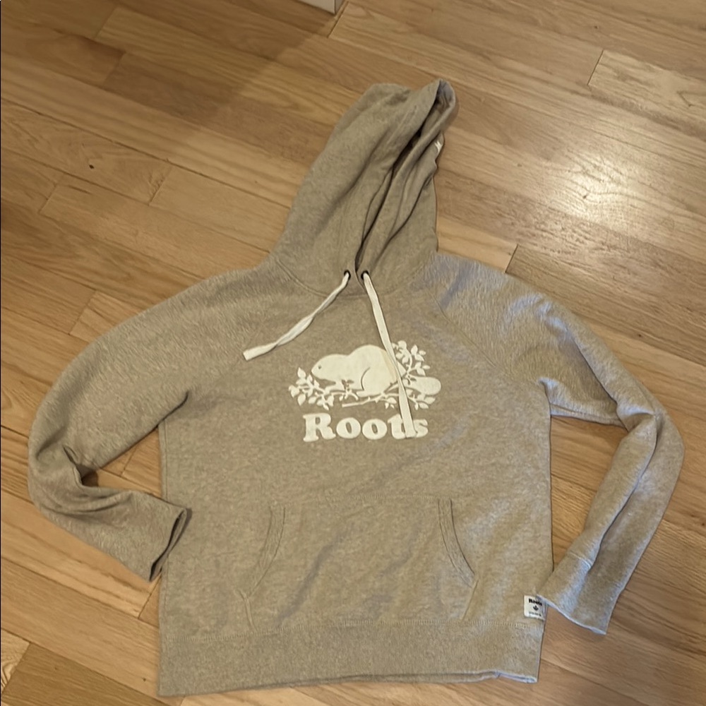 Oatmeal coloured  Roots Hoodie size L women’s